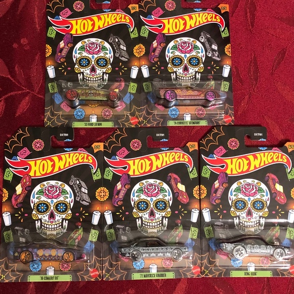 Dia de los Muertos Hot Wheels 2023 Set Day of the Dead Sugar Skull Cars … - Picture 1 of 7